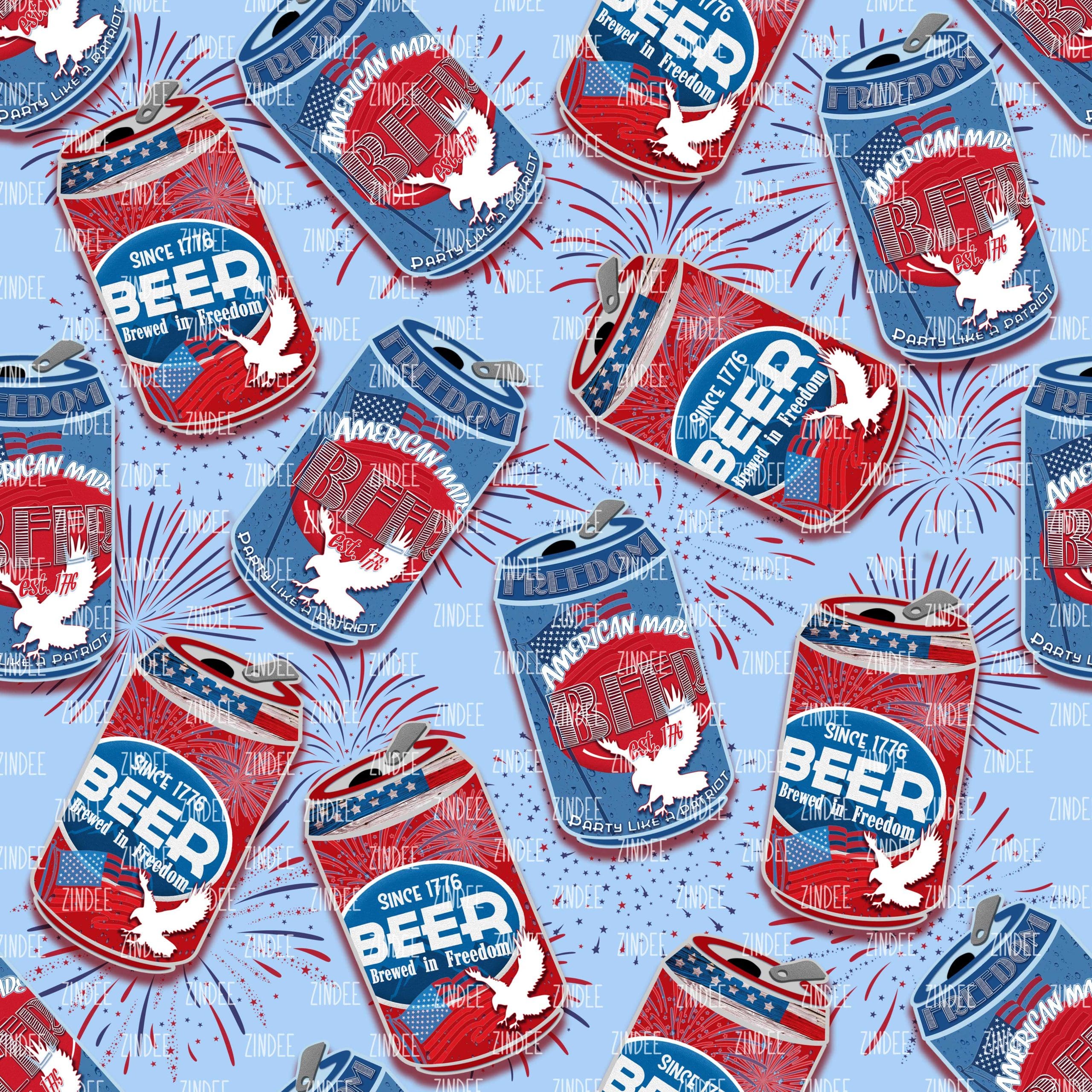 Red White and Boozy 3 seamless (vinyl)