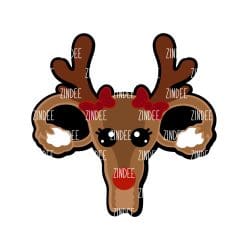 Reindeer Uterus – Acrylic Badge Reel Blank (2") No Hole | Optional Sticker or UV DTF
