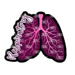 Respiratory Lungs – Acrylic Badge Reel Blank (2") No Hole | Optional Sticker or UV DTF