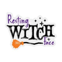 Resting Witch Face – Acrylic Badge Reel Blank (2") No Hole | Optional Sticker or UV DTF