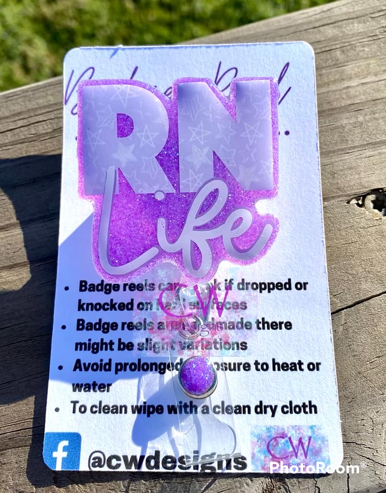 RN Life Acrylic Blank- Sticker- UV DTF (2 inch) NO HOLE - Image 3