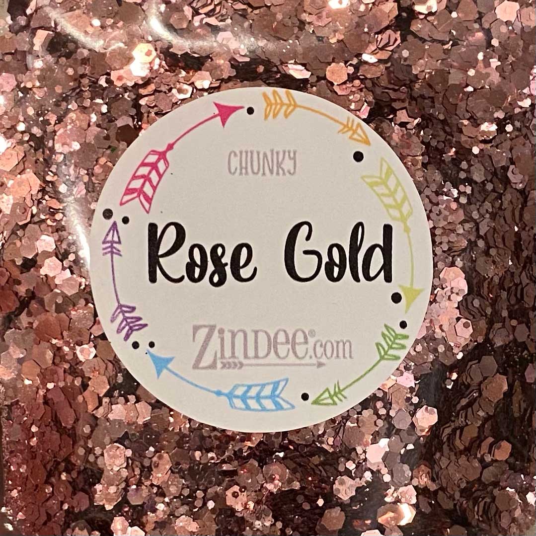 Rose Gold Chunky Polyester Glitter (BAG)