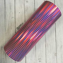 Rose Red Dots Holographic Adhesive