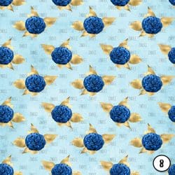 Royal Blue and Gold Floral (vinyl) - Image 9