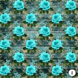 Alternative view of Rustic Blush and Teal Floral Wood (vinyl)