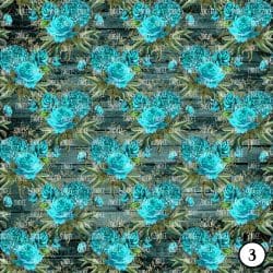 Rustic Blush and Teal Floral Wood (vinyl) - Image 4