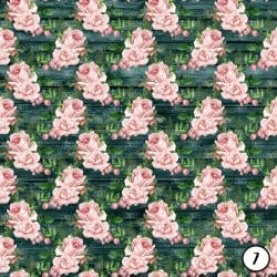 Rustic Blush and Teal Floral Wood (vinyl) - Image 8