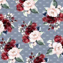 Rustic Dusty Floral #2 with Polka Dots (digital paper)