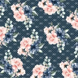 Rustic Dusty Floral #4 with Polka Dots (vinyl)