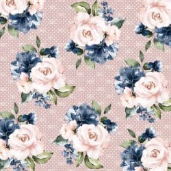 Rustic Dusty Floral #7 with Polka Dots (vinyl)