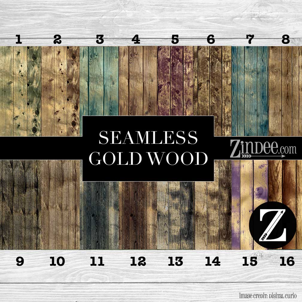 Seamless Gold Wood (vinyl)