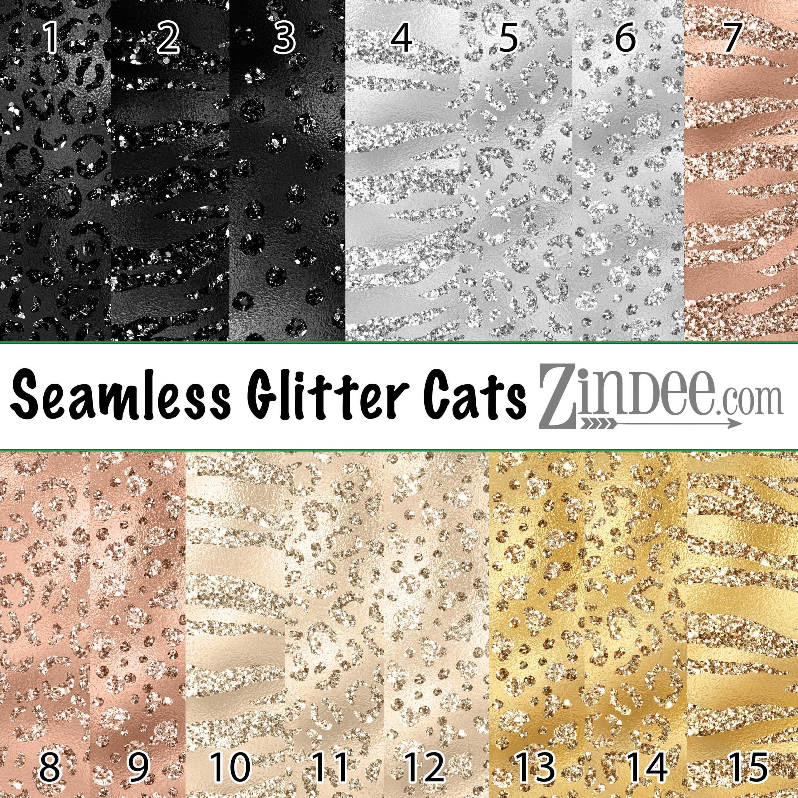 Seamless Glitter Cats (vinyl)