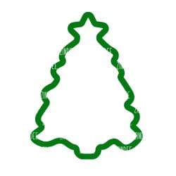 Christmas Tree Cookie Shaker Piece (2 inch) - Image 2