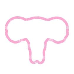 Outline Uterus Shaker Piece (2 inch) - Image 2