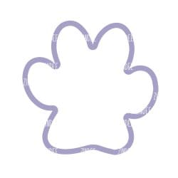 Paw Print Shaker Piece (2 inch) - Image 2