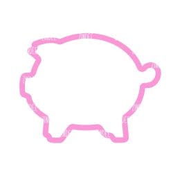 Piggy Bank Shaker Piece (2 inch) - Image 2
