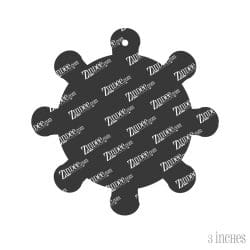 Alternative view of Ship Wheel – Acrylic Keychain Blank (3") | Optional Sticker or UV DTF