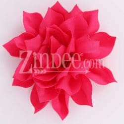 Shocking Pink Fabric Flower (3.5")