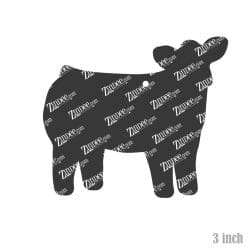 Alternative view of Show Heifer Girl – Acrylic Keychain Blank (3") | Optional Sticker or UV DTF