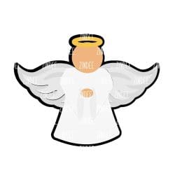 Simple Angel – Acrylic Badge Reel Blank (2") No Hole | Optional Sticker or UV DTF