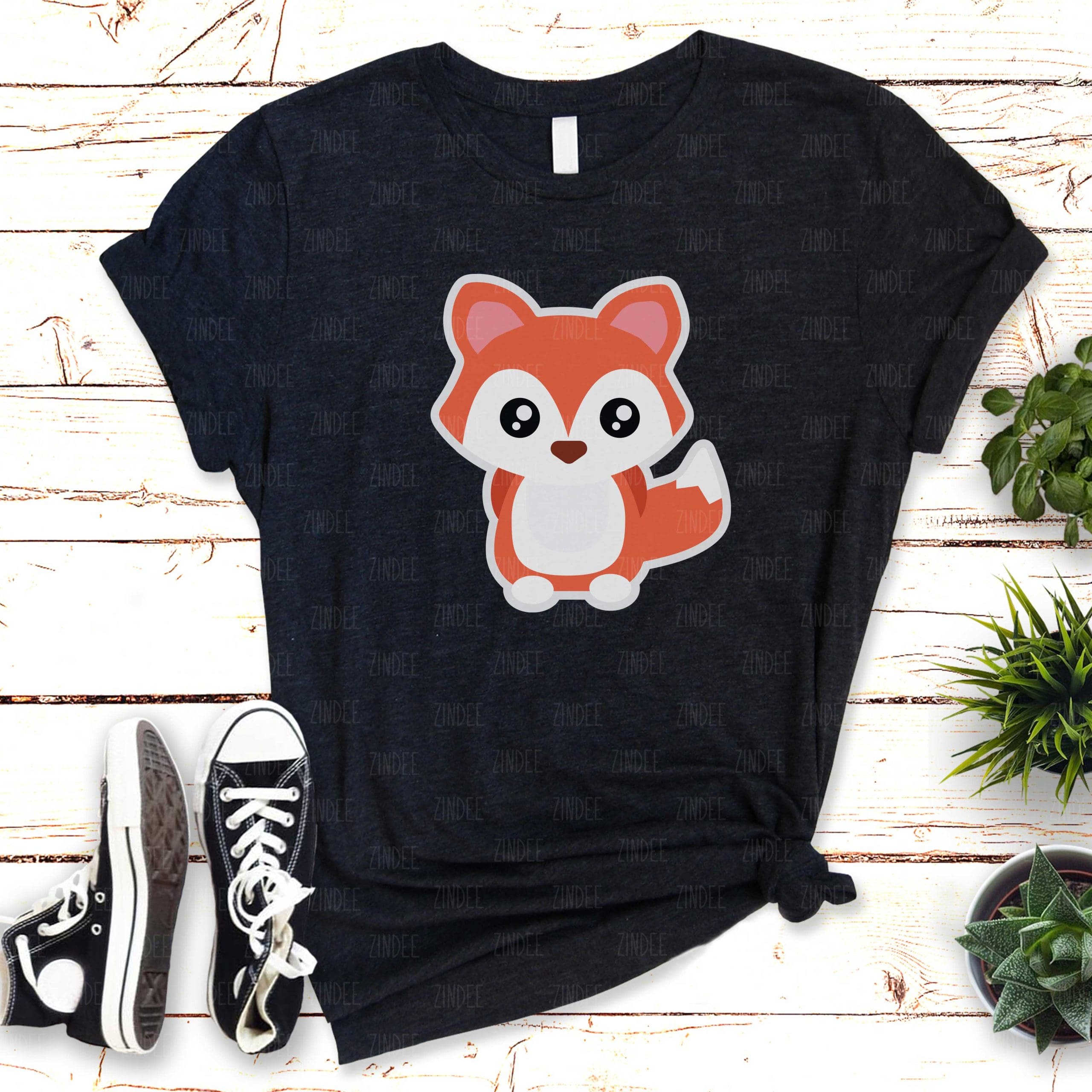 Sitting Fox Baby (HTV ready to press)