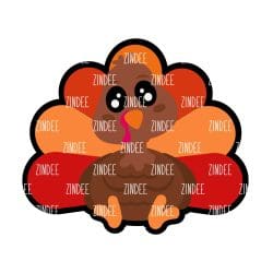 Sitting Turkey – Acrylic Keychain Blank (2.5") | Optional Sticker or UV DTF