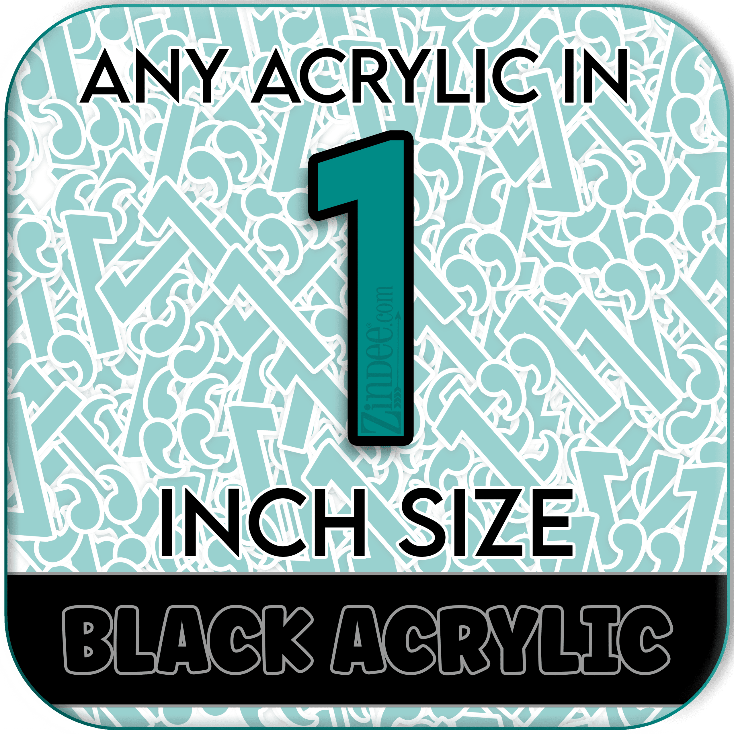 Custom Acrylic Blank-1 inch-BLACK (size/hole/color change)