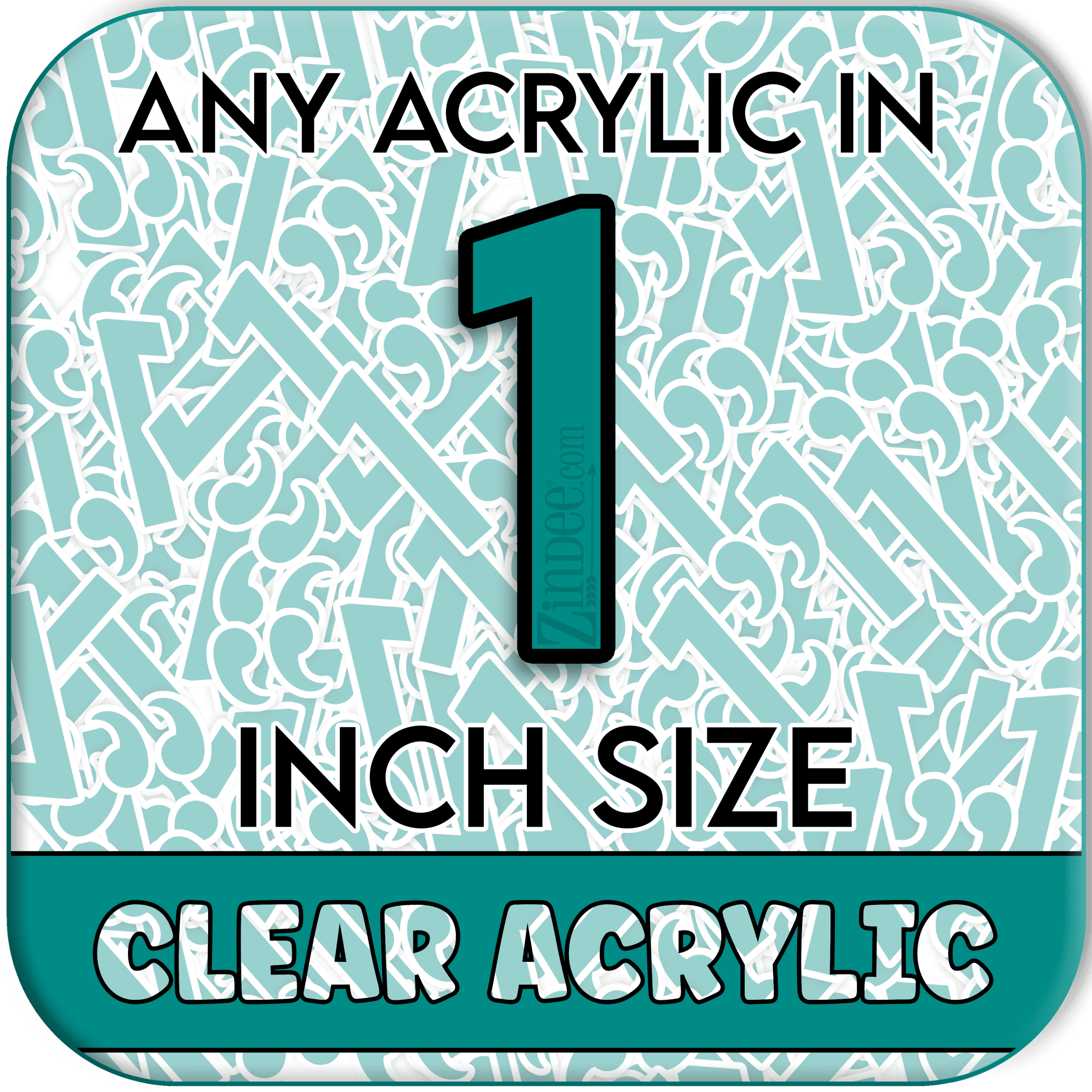 Custom Acrylic Blank-1 inch-CLEAR (size/hole/color change)
