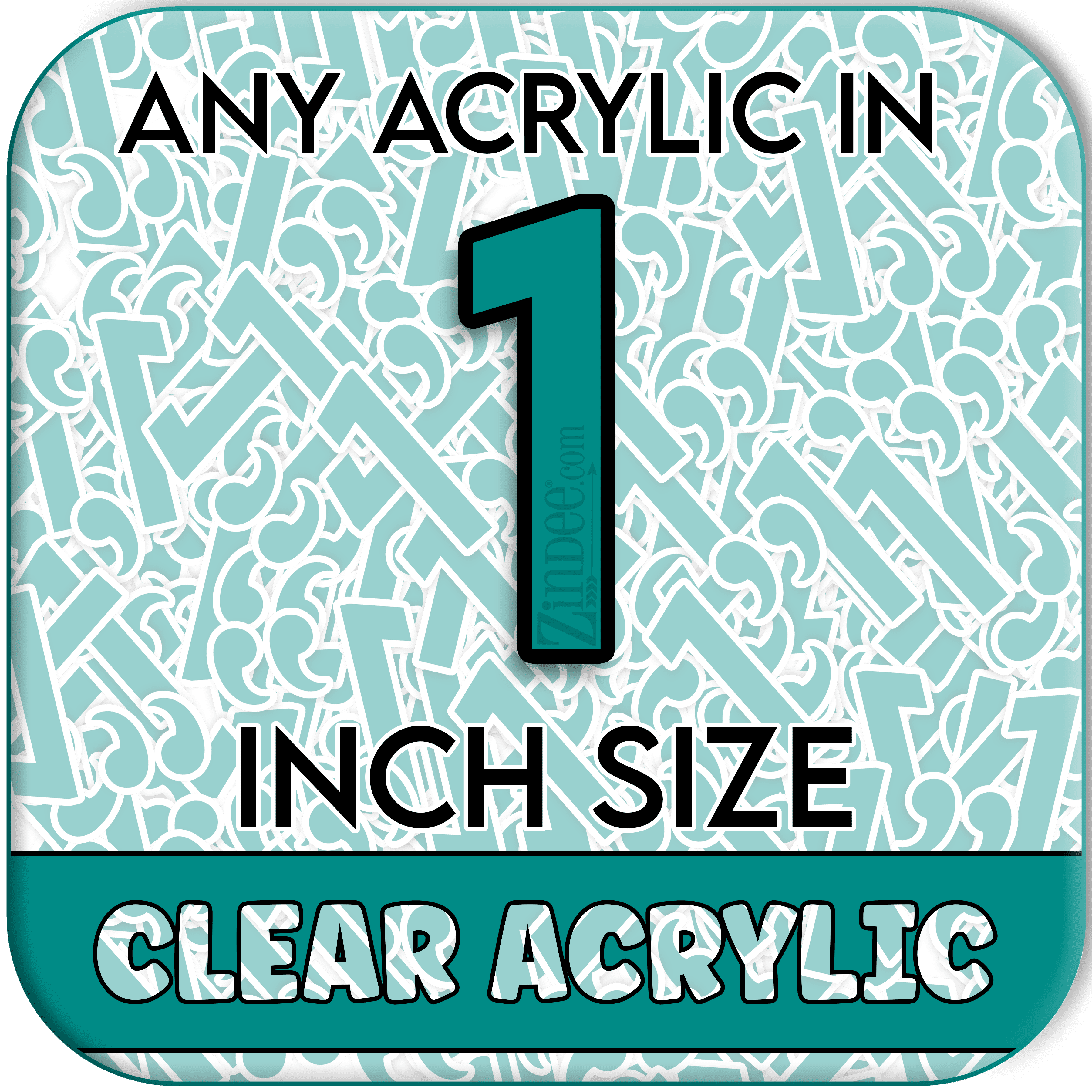 Custom Acrylic Blank-1 inch-CLEAR (size/hole/color change)