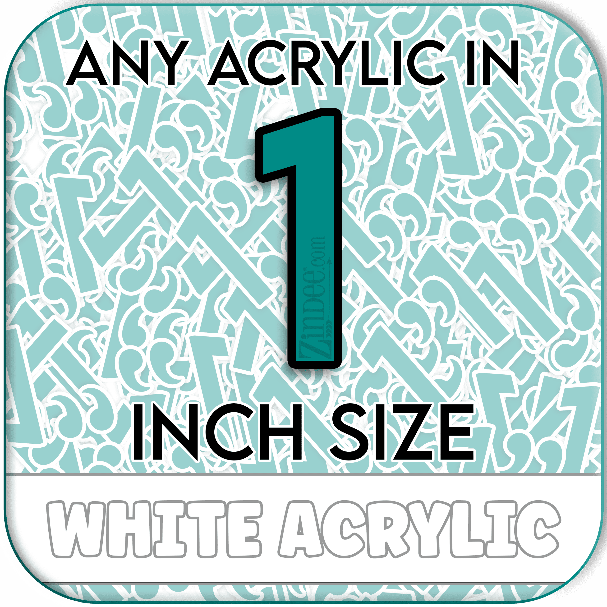 Custom Acrylic Blank-1 inch-WHITE (size/hole/color change)
