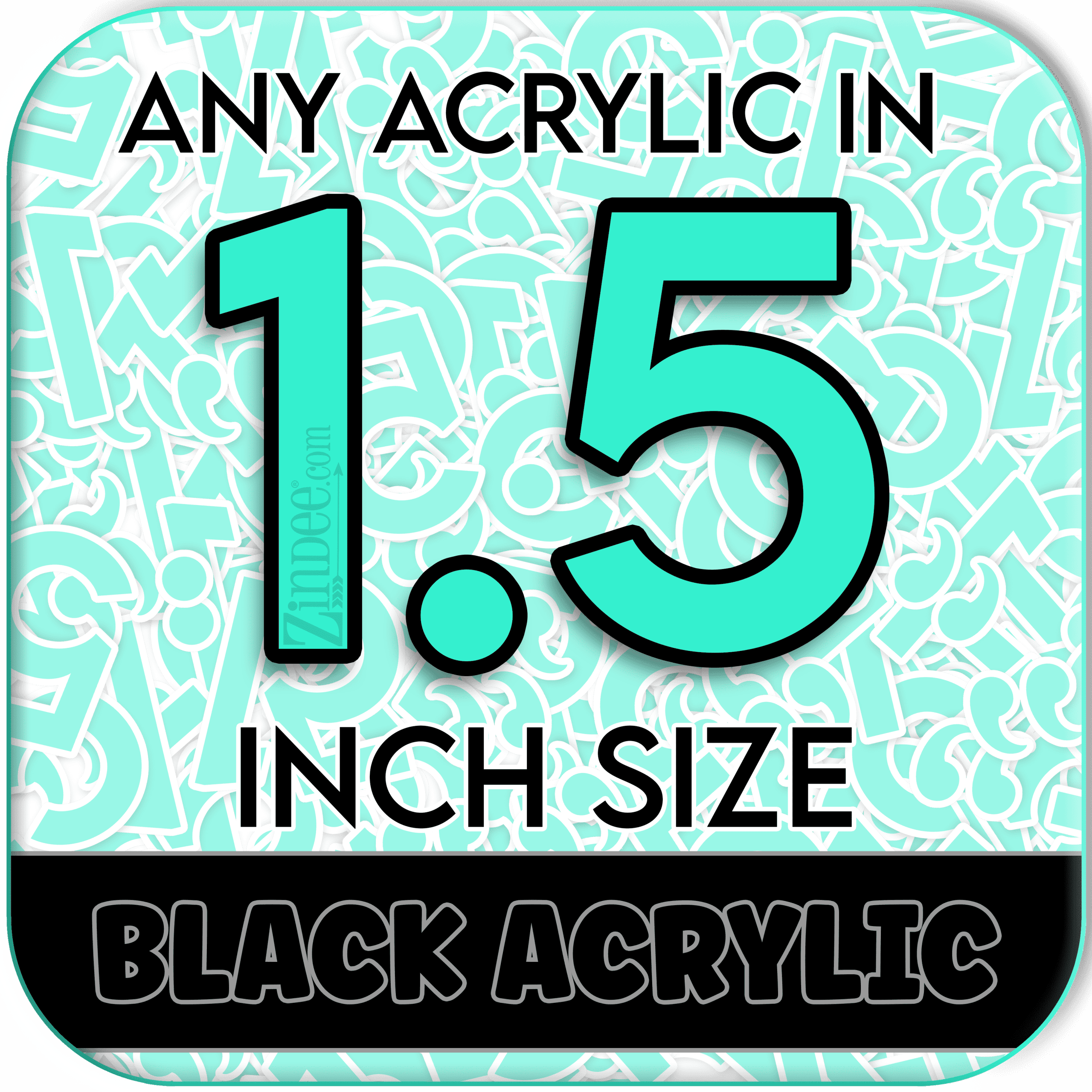 Custom Acrylic Blank-1.5 inch-BLACK (size/hole/color change)