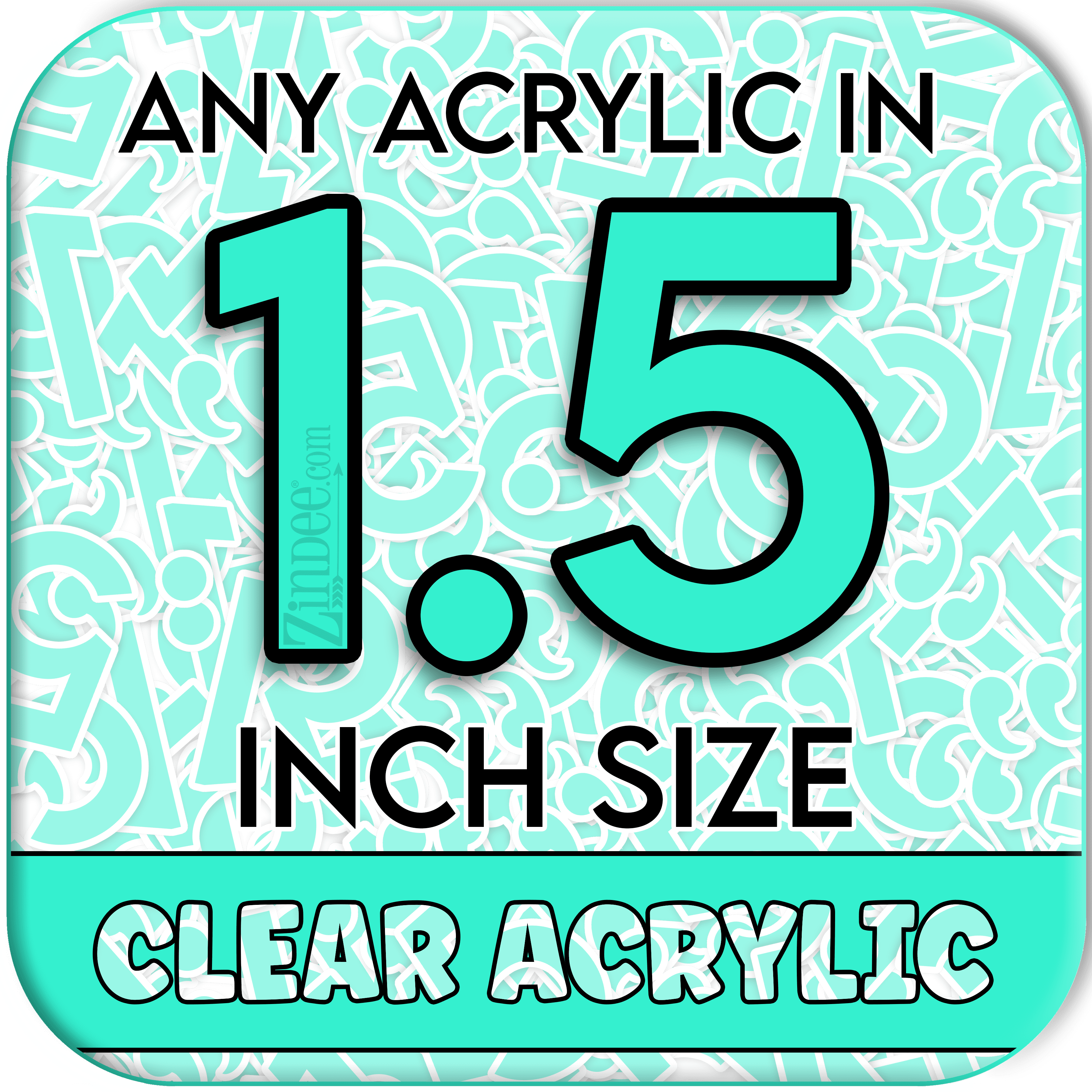 Custom Acrylic Blank-1.5 inch-CLEAR (size/hole/color change)