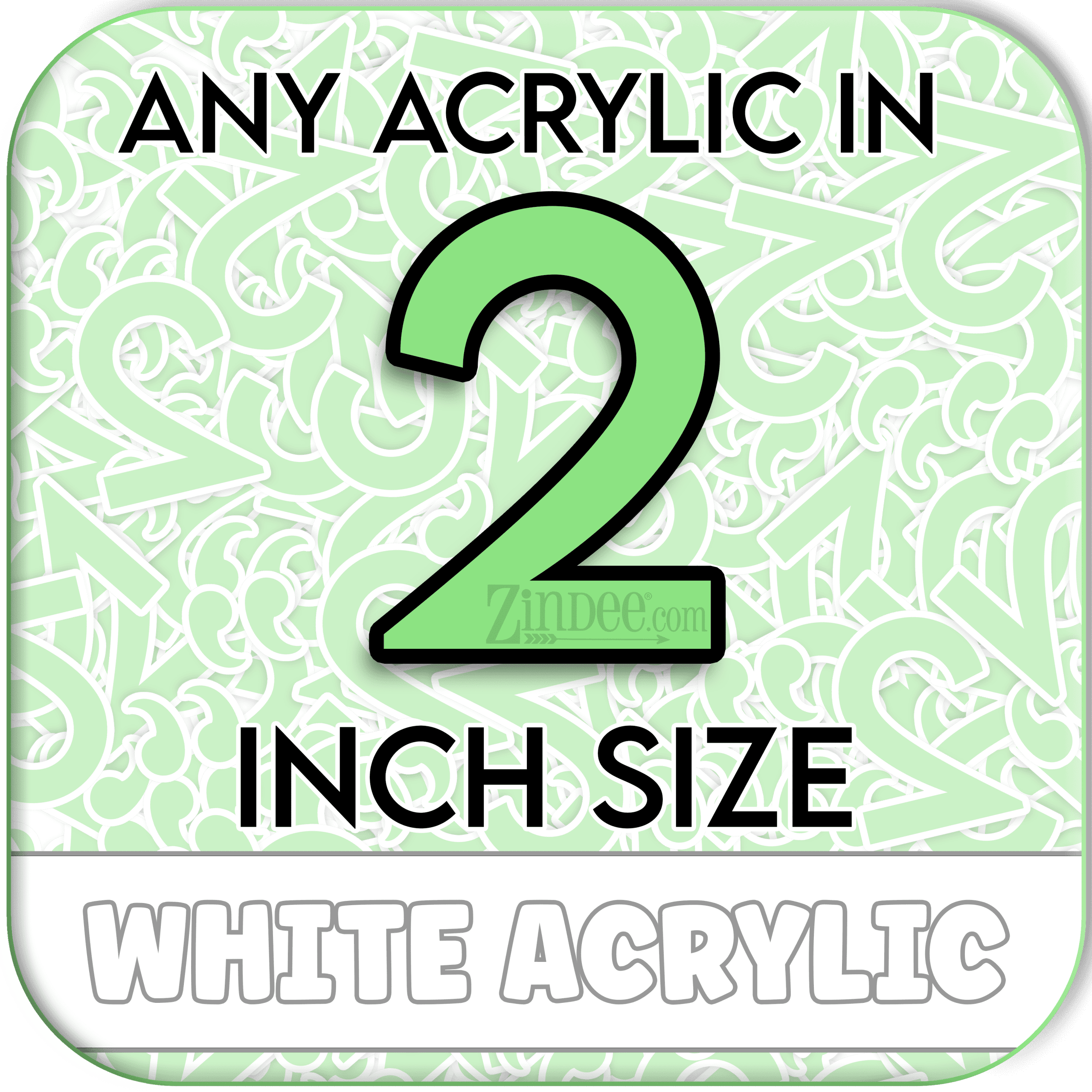 Custom Acrylic Blank-2 inch-WHITE (size/hole/color change)