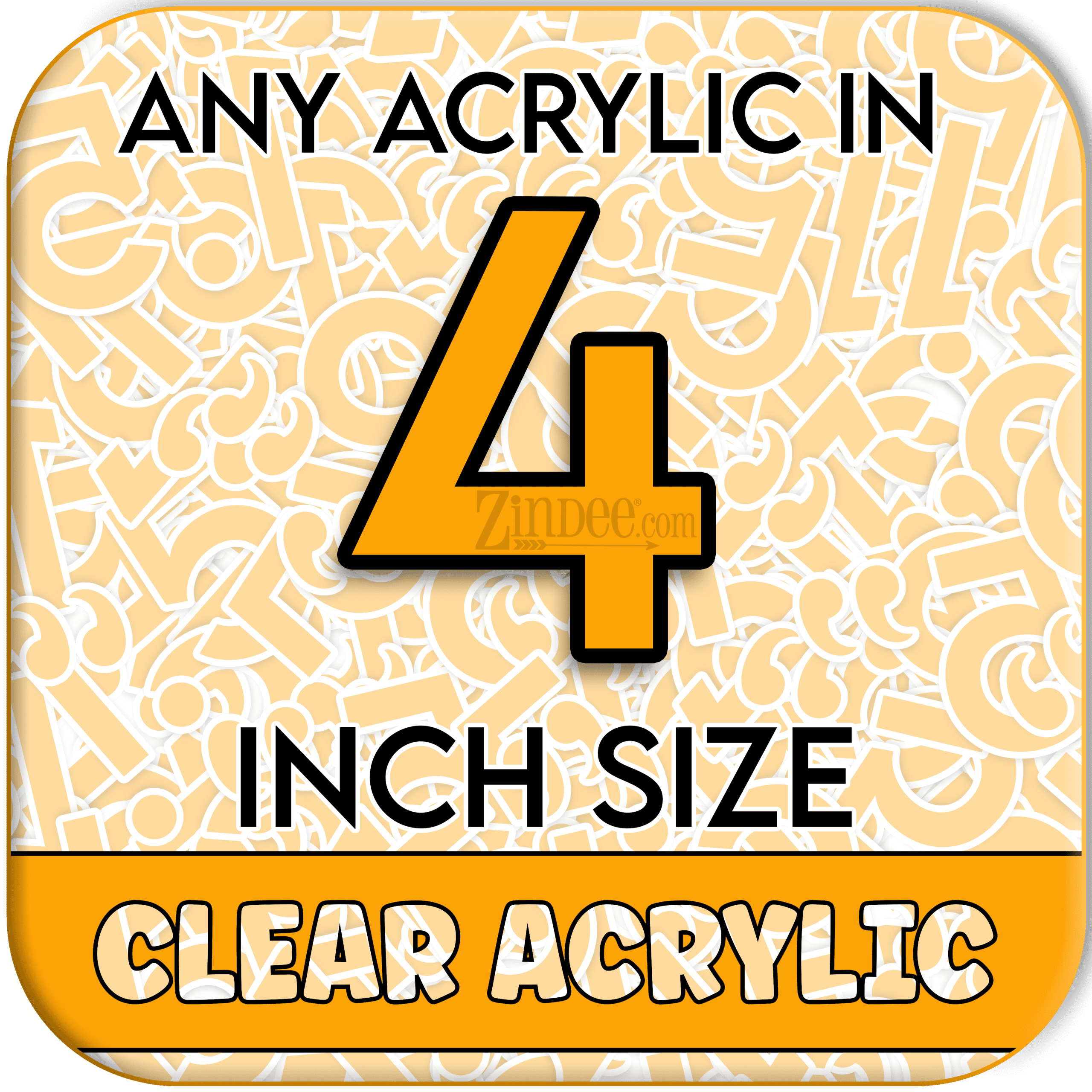 Custom Acrylic Blank-4 inch-CLEAR (size/hole/color change)