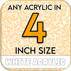 Custom Acrylic Blank-4 inch-WHITE (size/hole/color change)