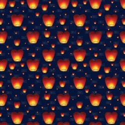 Sky Lanterns seamless (digital paper)