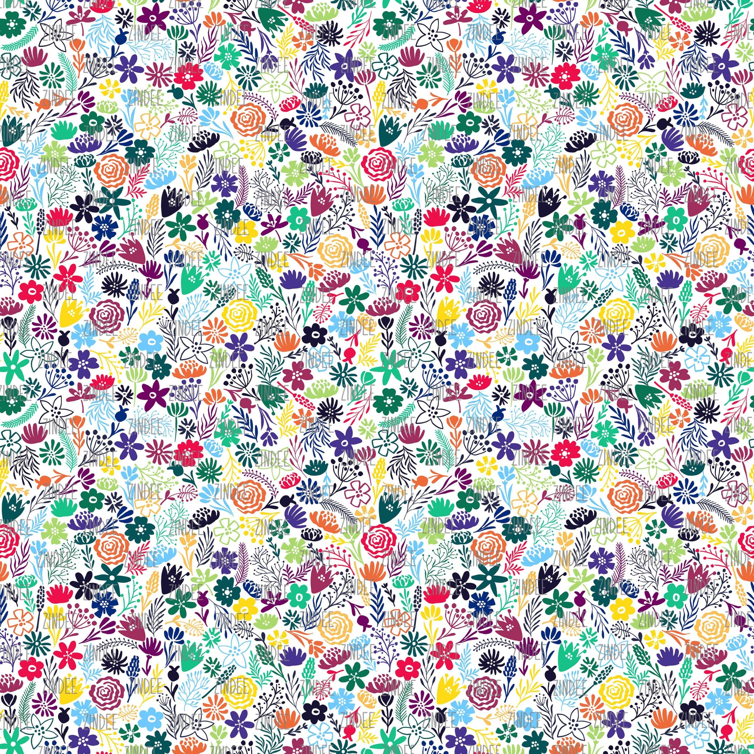 Small Flowers Colorful seamless (Sublimation Sheet)