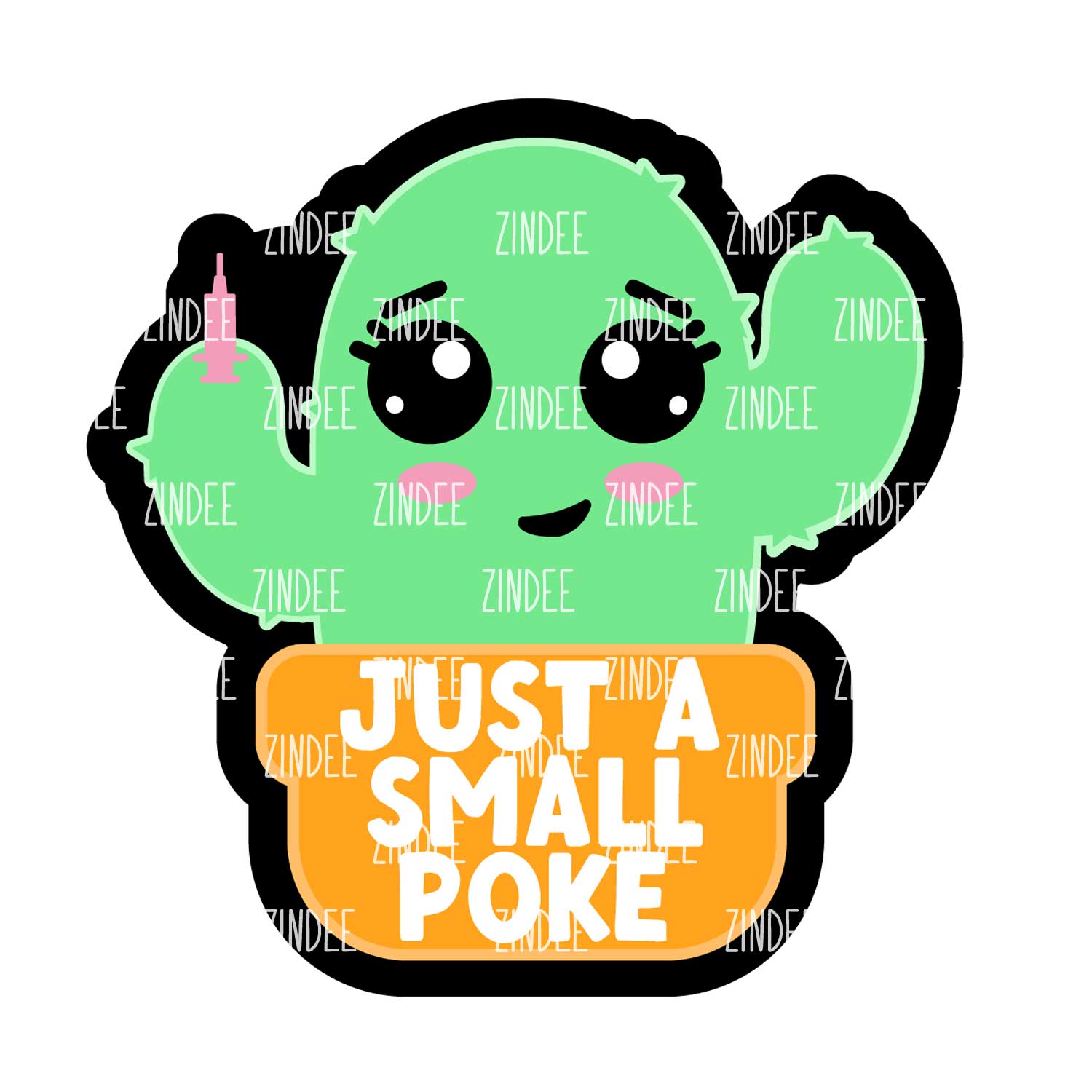 Small Poke Acrylic Blank- Sticker- UV DTF (2 inch) NO HOLE