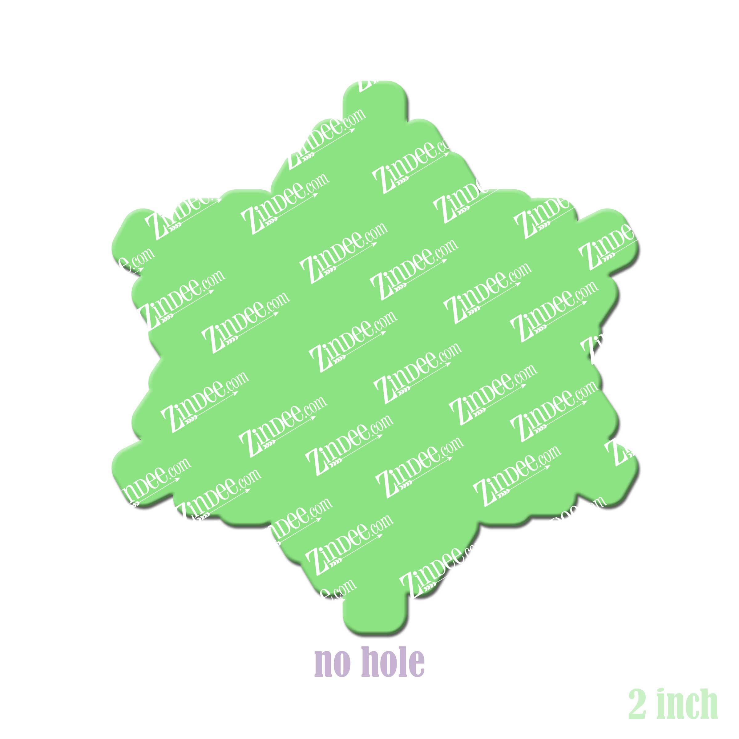 Alternative view of Snowflake Acrylic Blank- Sticker- UV DTF (2 inch) NO HOLE