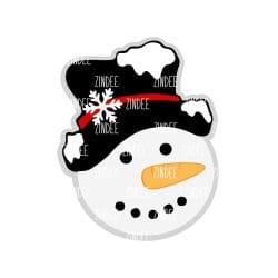 Snowman Face Acrylic Blank- Sticker- UV DTF (1.5 inch)