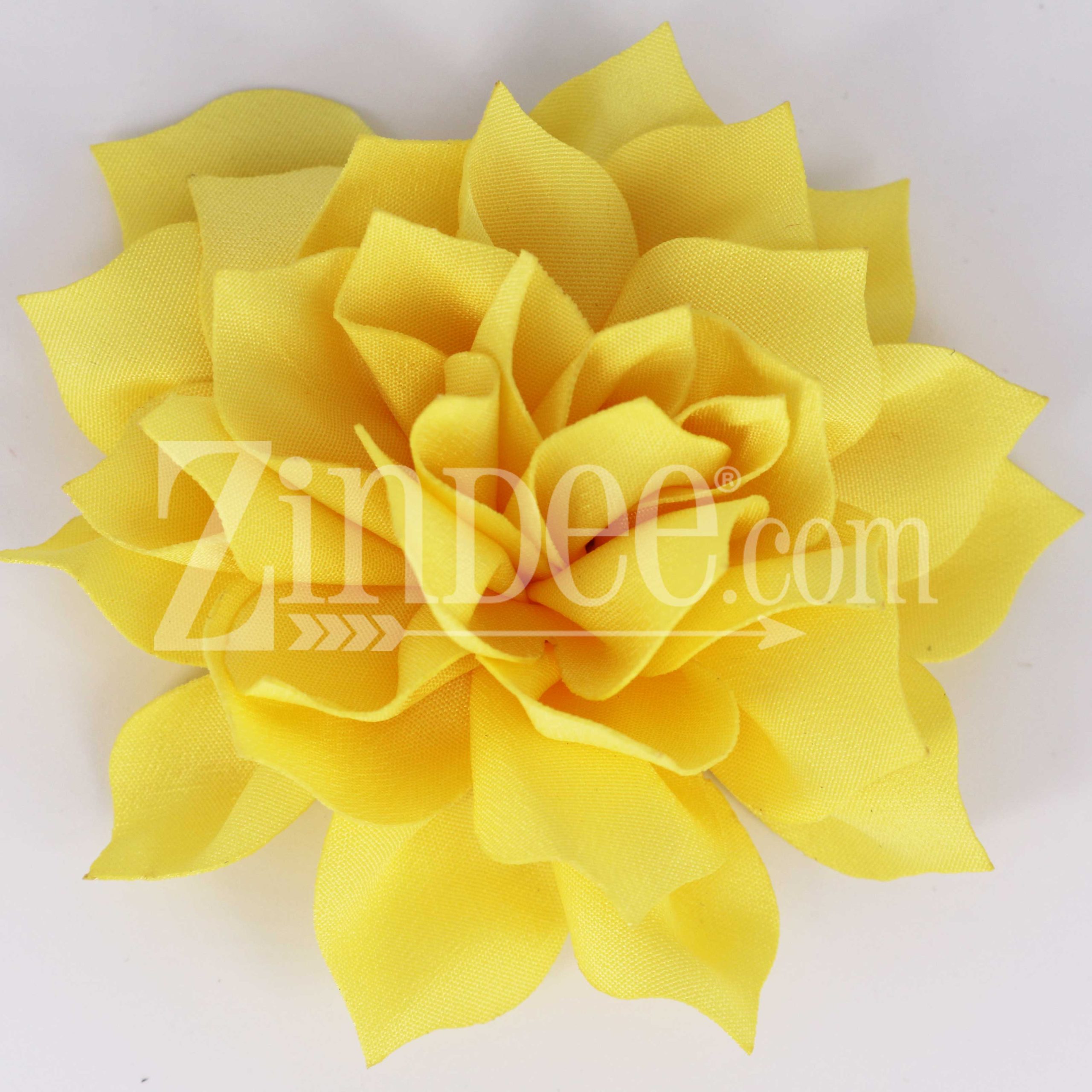 Soft Yellow Fabric Flower (3.5")