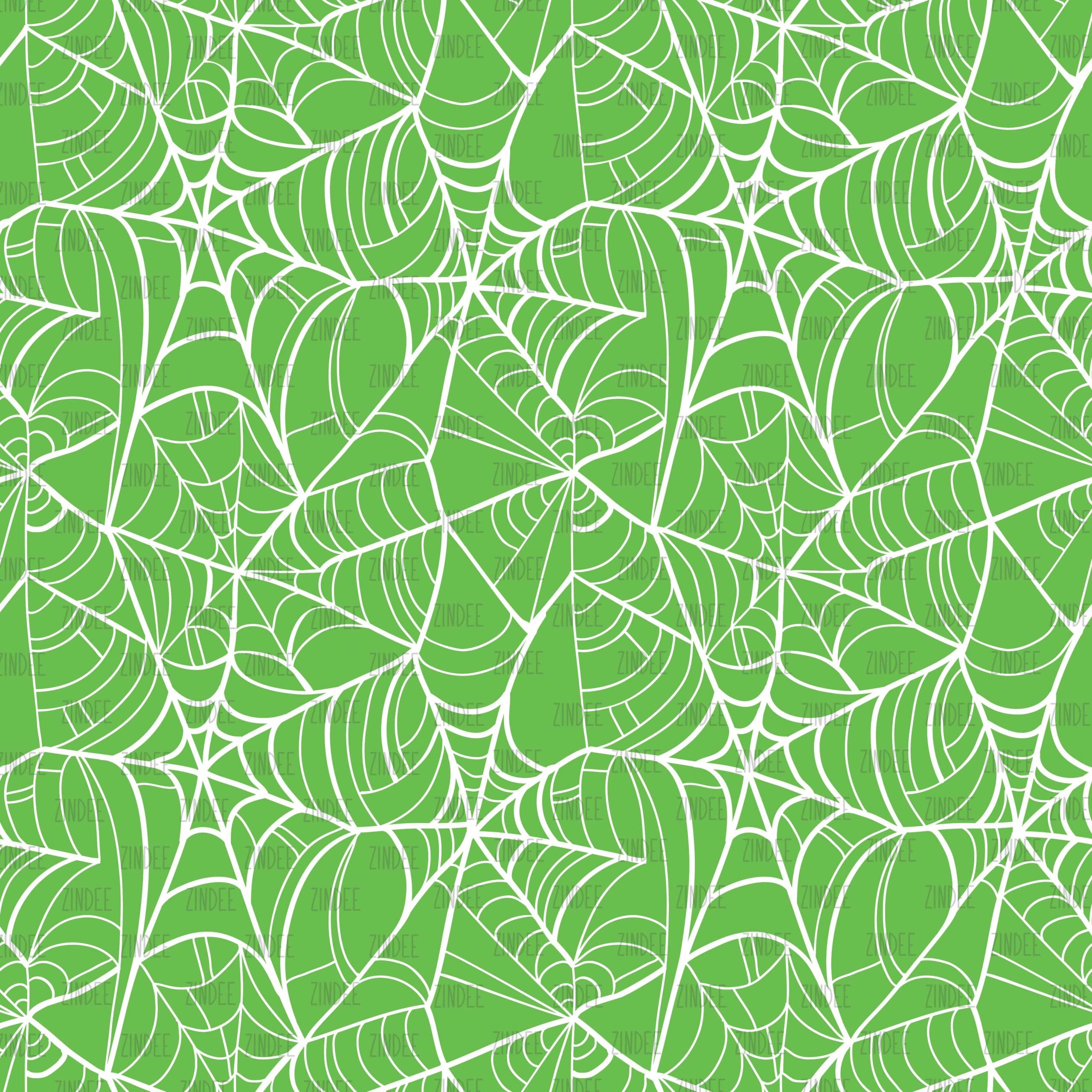 Spiderweb Green seamless (digital paper)