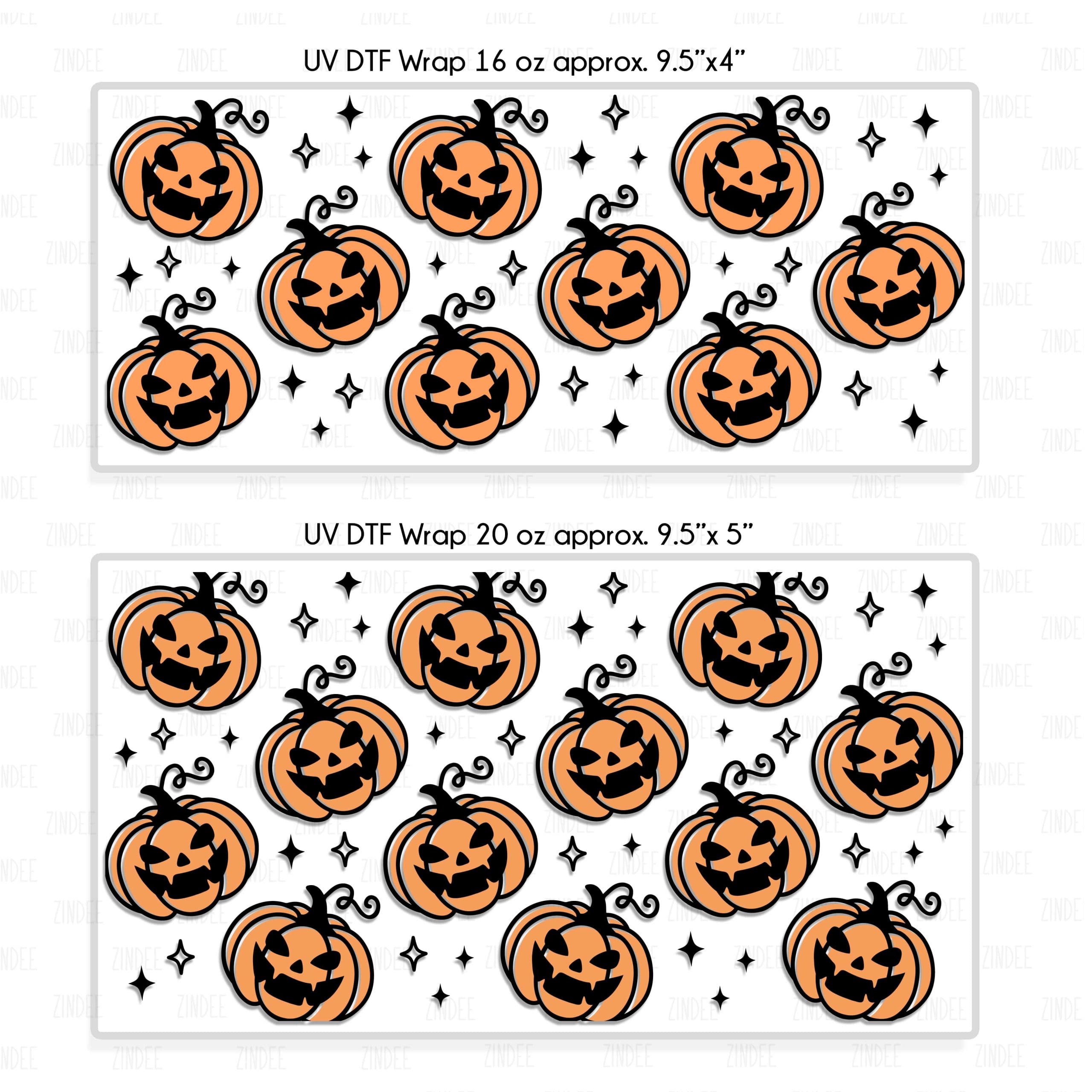 Alternative view of Spooky Pumpkins UV DTF Glass Can Wrap