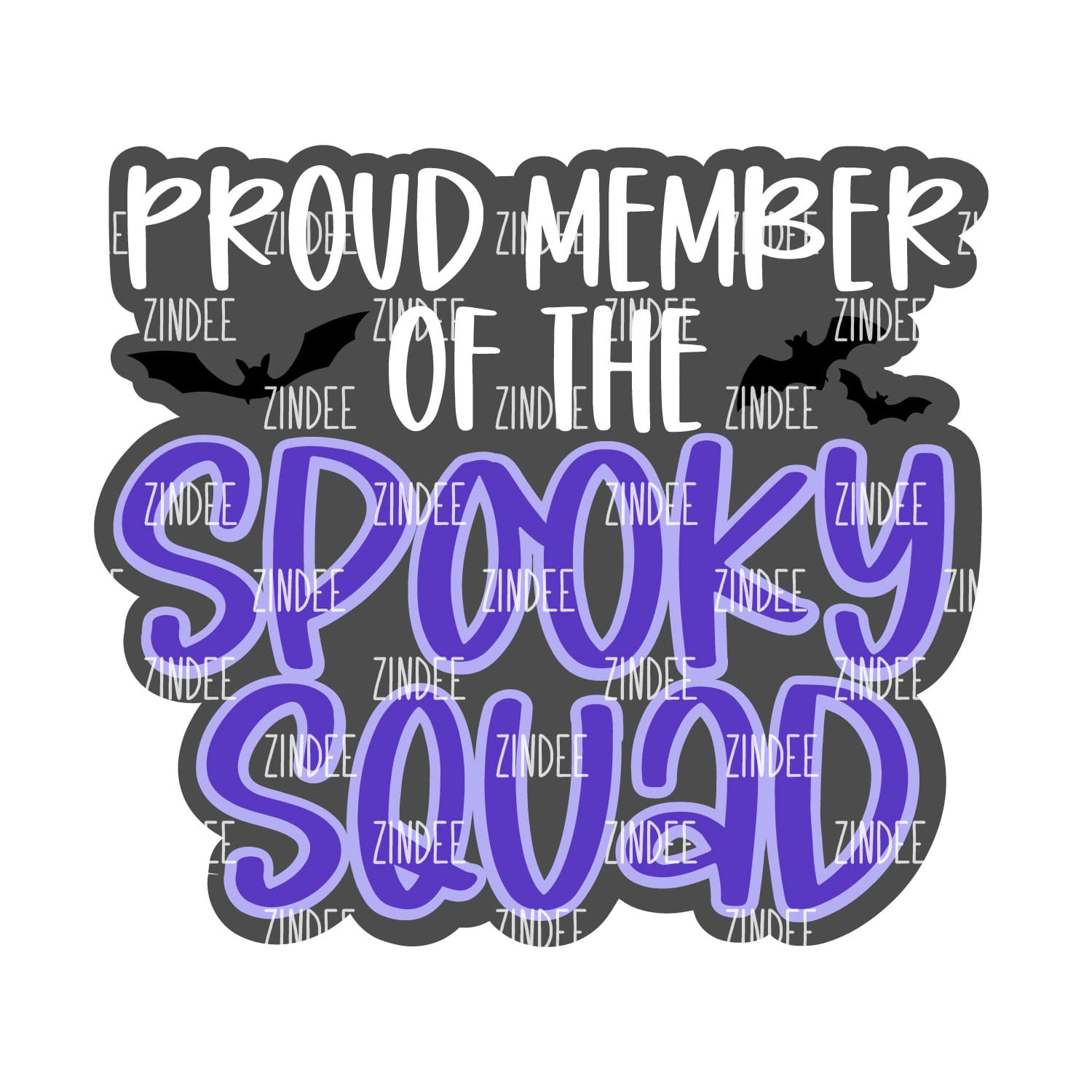 Spooky Squad Acrylic Blank- Sticker- UV DTF (2 inch) NO HOLE