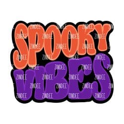 Spooky Vibes – Acrylic Badge Reel Blank (2") No Hole | Optional Sticker or UV DTF