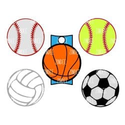 Alternative view of Sports Ball Tumbler Tag (Stanley 40 oz)