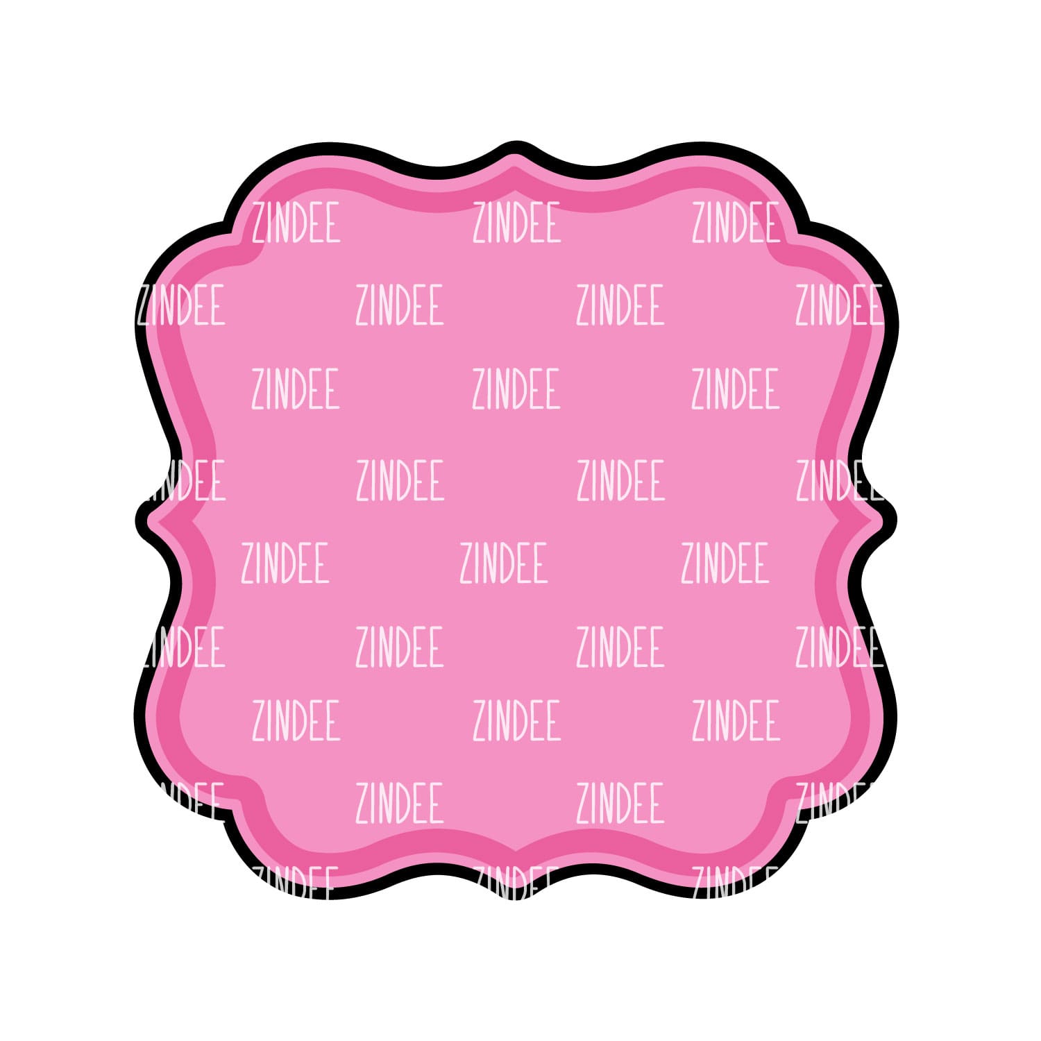 Alternative view of Square Bracket Frame 2 inch (lightweight acrylic) NO HOLE