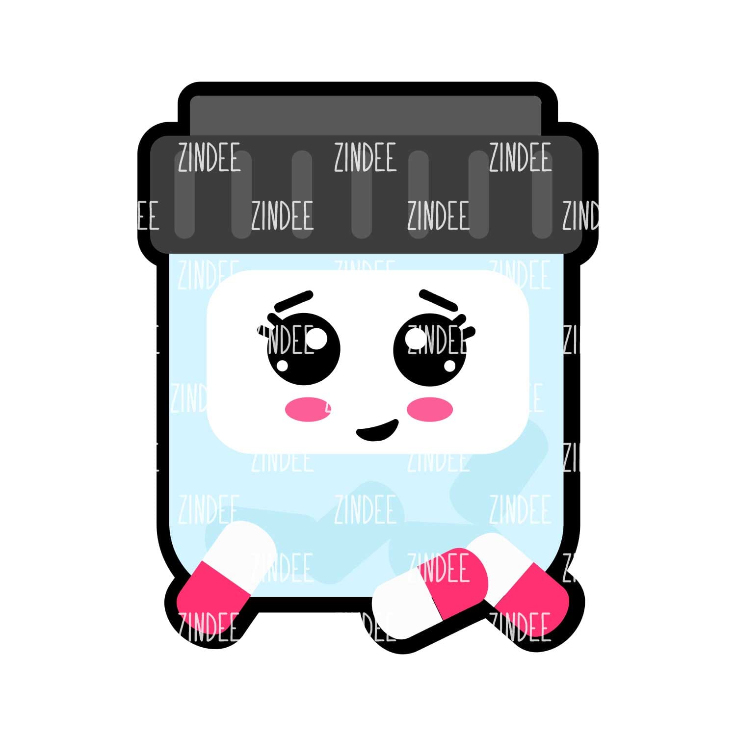 Square Pill Bottle Acrylic Blank- Sticker- UV DTF (2 inch) NO HOLE