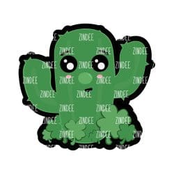 St. Patrick Cactus – Acrylic Badge Reel Blank (2") No Hole | Optional Sticker or UV DTF