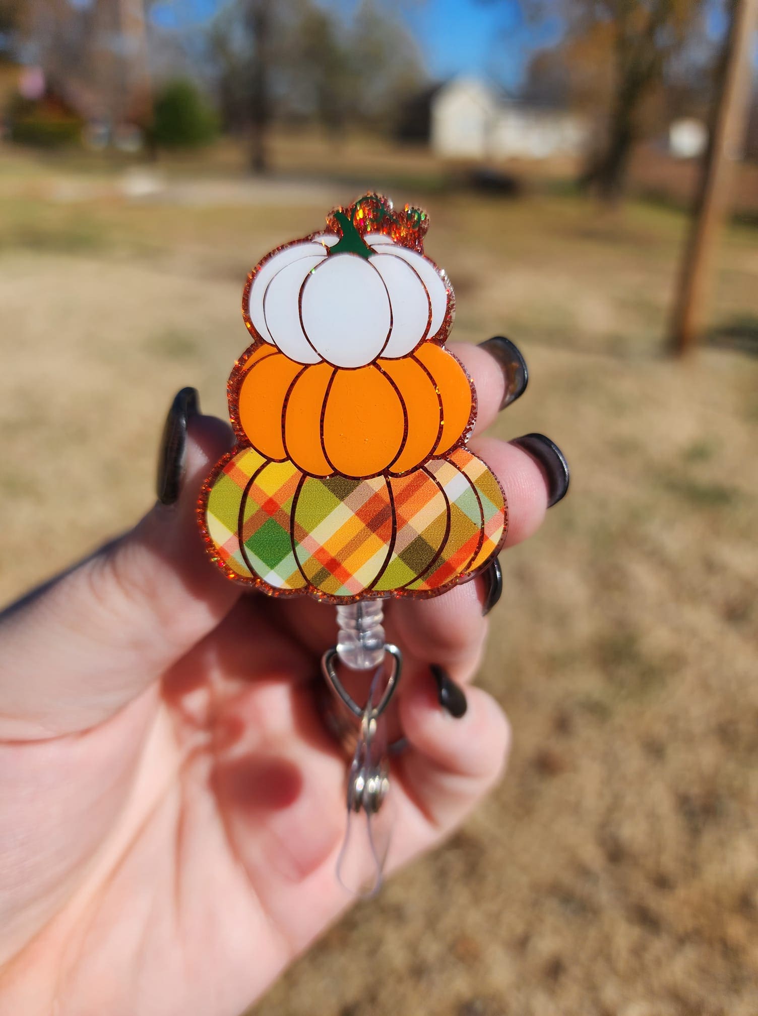 Stacked Pumpkins Acrylic Blank- Sticker- UV DTF (2 inch) NO HOLE - Image 8